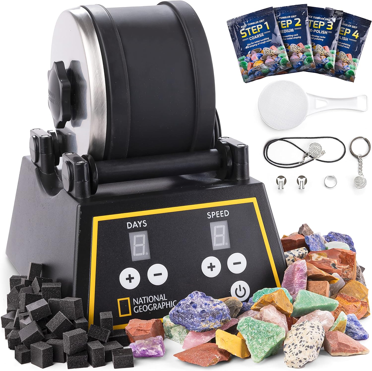 NATIONAL GEOGRAPHIC Professional Rock Tumbler Kit