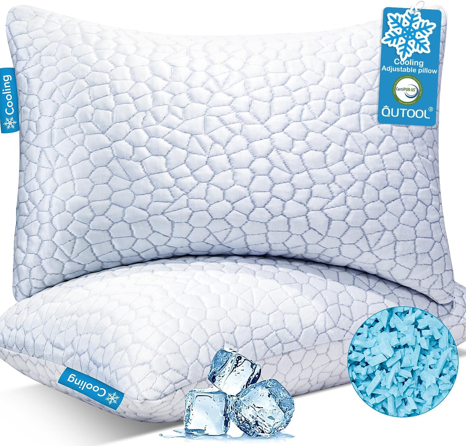 Qutool Adjustable Shredded Memory Foam Pillow