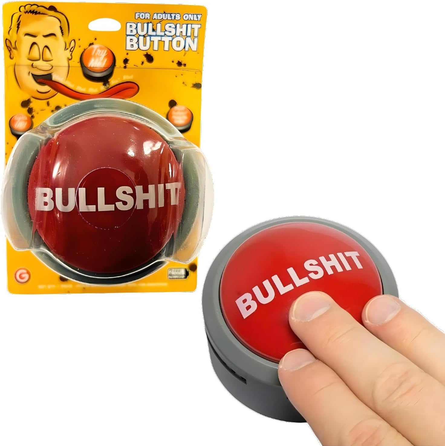 Bullshit Button – The Official Hilarious BS Button with Sound Effects & Flashing Light