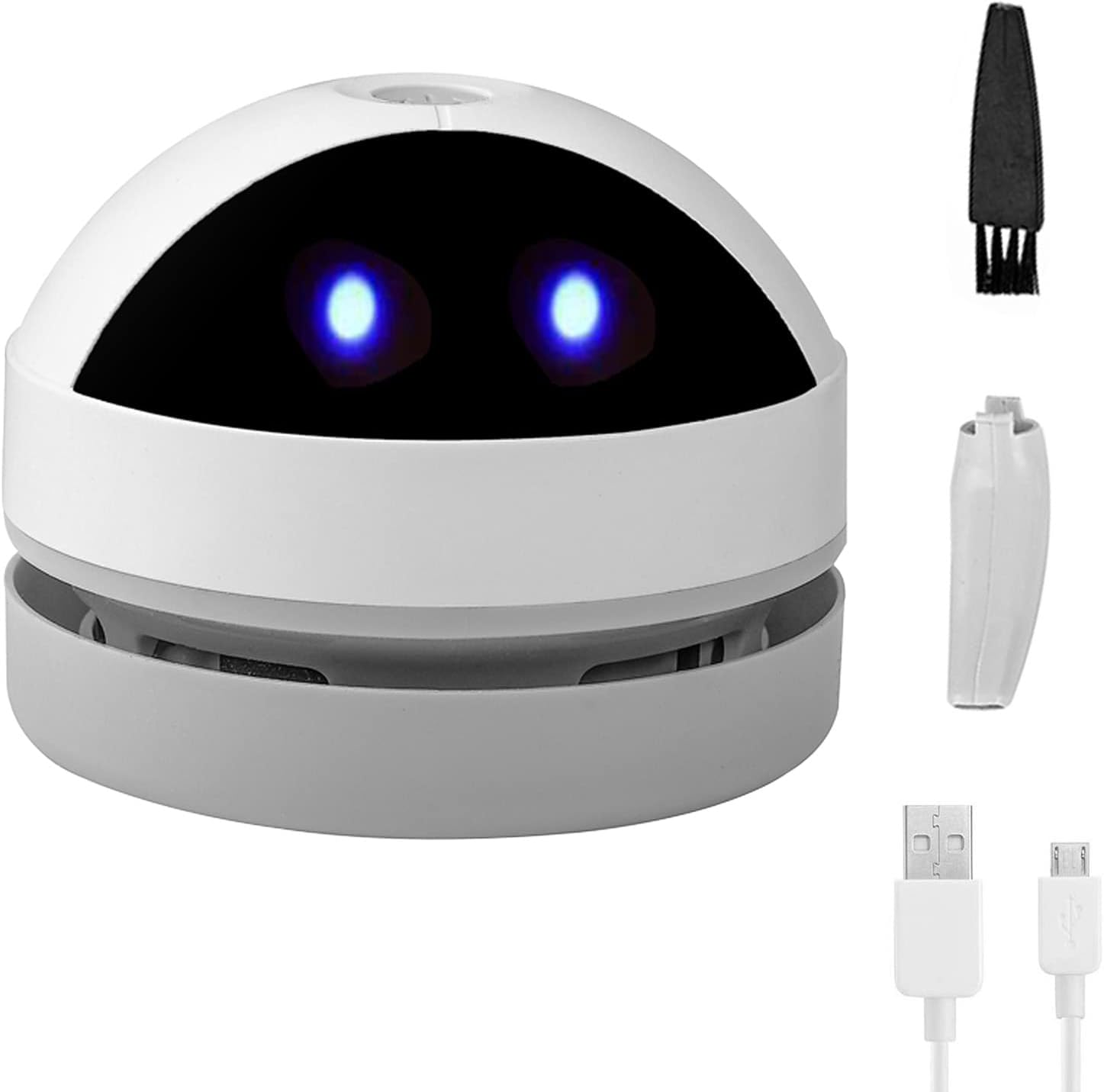Cordless Desktop Vacuum Mini Robot Crumb Vacuum Cleaner with Nozzle