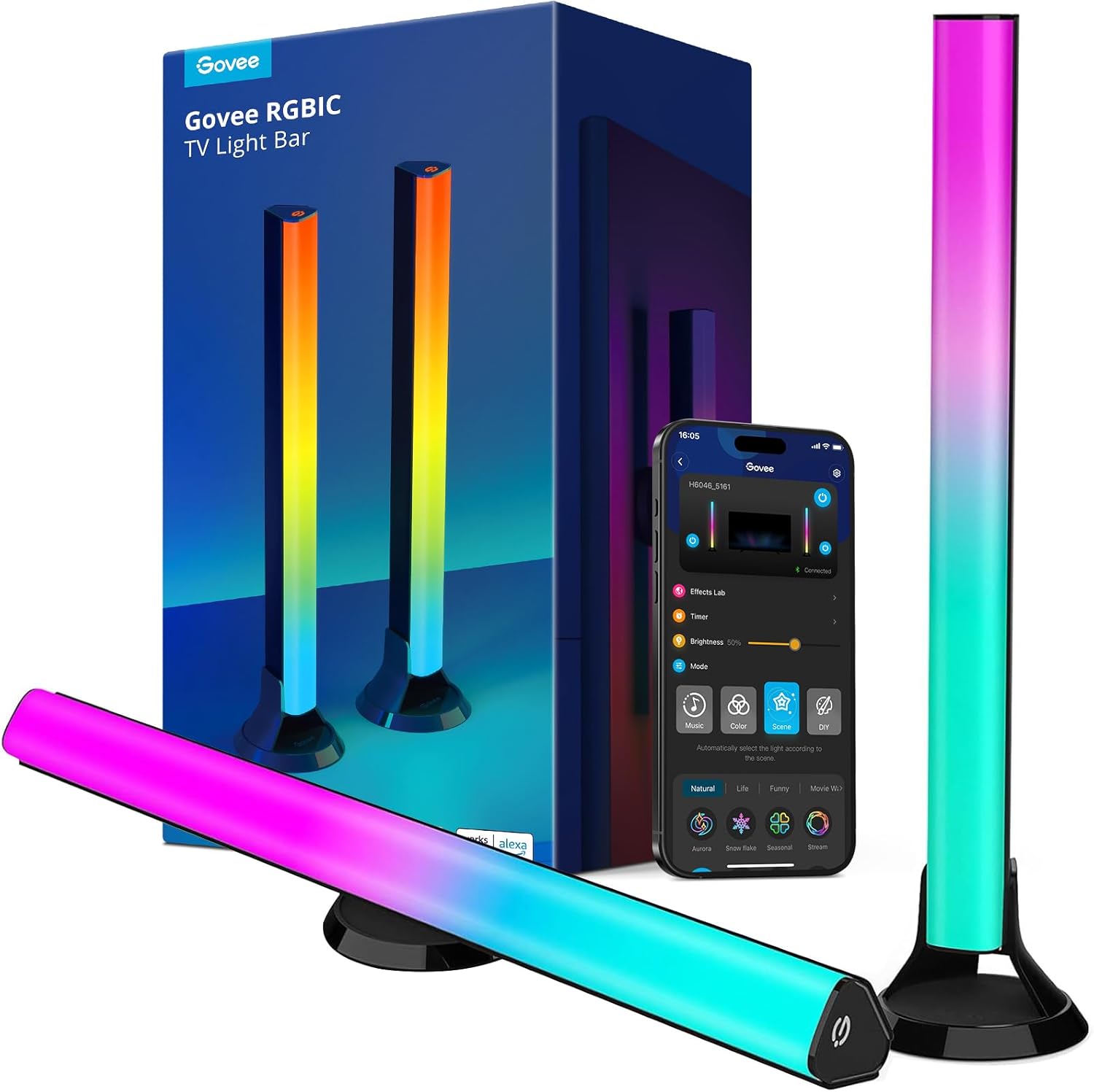 Govee RGBIC TV Light Bars with Double Light Beads